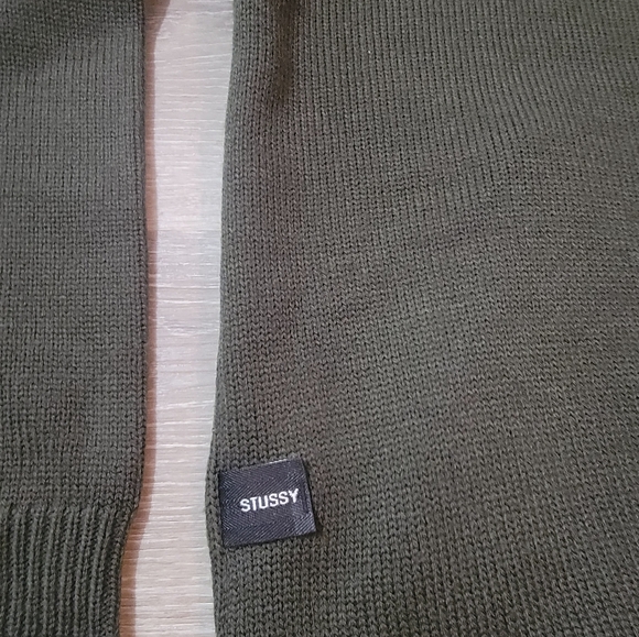 Stussy Rare Army Green Vintage Sweater. - Picture 7 of 9
